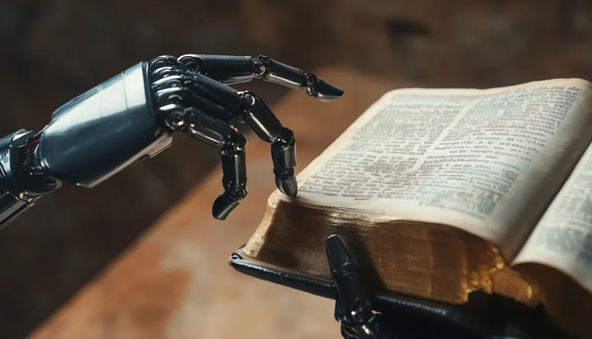 AI holding Bible